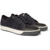 Lanvin Woven Suede Sneakers in Blue for Men - Lyst