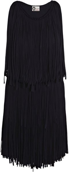 Lanvin Rue De Faubourg Fringed Dress in Blue (navy) - Lyst