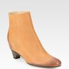 Maison Martin Margiela Burnished Leather Ankle Boots in Brown - Lyst
