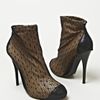 Maison Martin Margiela Defile Leather and Lace Arched Sole Boots in Brown (tan) - Lyst