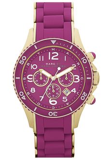 Marc By Marc Jacobs Rock Chronograph Silicone Bracelet Watch - Lyst