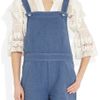Mih Jeans Shortie Linenblend Dungarees in Blue - Lyst