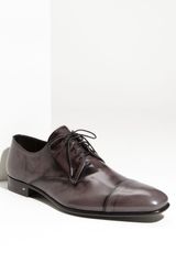 Prada High Shine Cap Toe Oxford