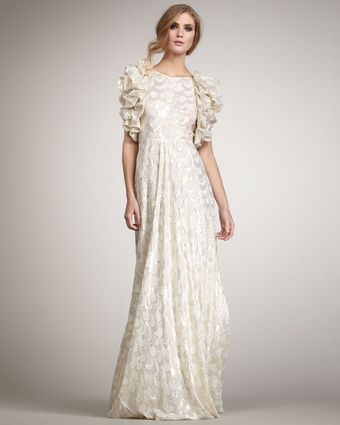 Rachel Zoe Dasha Ruffle-sleeve Gown - Lyst