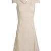 Roland Mouret Losberne Stretch Crepe Dress in Beige - Lyst