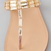 Vera Wang Lavender Rox Flat Thong Sandals in Gold (pink) - Lyst
