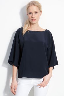 Vince Oversized Silk Top - Lyst