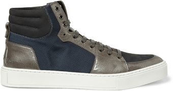Yves Saint Laurent Malibu High Top Panelled Sneakers - Lyst