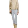 Altuzarra Lark Short Leather Jacket with Peplum in Beige - Lyst