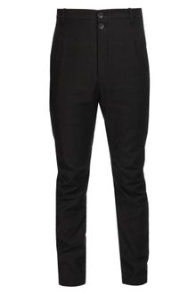 Ann Demeulemeester Stitch Detailed Linen-blend Trousers - Lyst