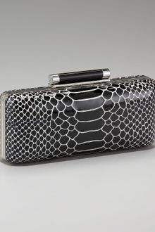 Diane Von Furstenberg Tonda Python-embossed Calfskin Clutch - Lyst