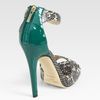 Jimmy Choo Trinity Snakeskin and Patent Leather Sandals in Animal (brown) - Lyst