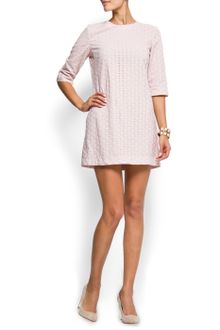 Mango Swiss Embroidery Dress - Lyst
