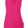 Miu Miu Droppedwaist Crepe Dress in Pink (fuchsia) - Lyst