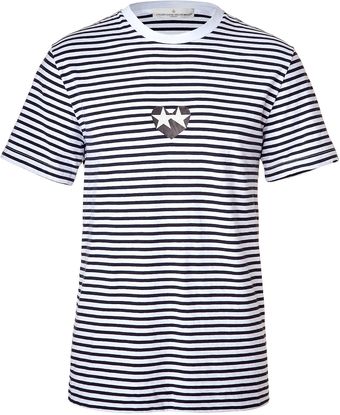 Golden Goose Deluxe Brand White and Black Striped Tee - Lyst