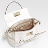 Milly Mina Ostrichembossed Leather Satchel in White - Lyst