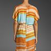 Testament Kimono Dress W/ Tie Belt in Blue (stripe print) - Lyst