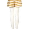 Topshop Coord Stripe Fluid Shorts in Yellow (mustard) - Lyst