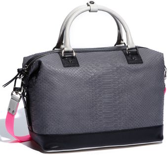 Diane Von Furstenberg Sporty Drew Python Embossed Satchel - Lyst