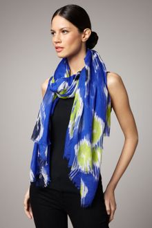 Oscar de la Renta Ikat-printed Scarf - Lyst