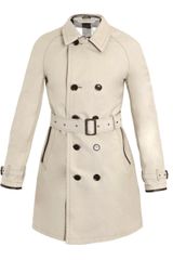 Burberry Brit Leather-under Collar Coat