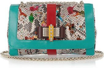 Christian Louboutin Sweet Charity Python and Leather Shoulder Bag - Lyst