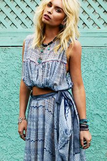 Free People Fp New Romantics Geo Embroidered Cutout Dress - Lyst