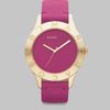 Marc By Marc Jacobs Goldtone Ionplated Logo Matte Leather Watch/amethyst in Purple - Lyst