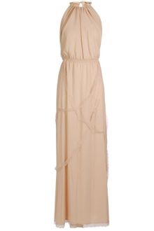Nina Ricci Crepe Silk Gown with Lace Harness - Lyst