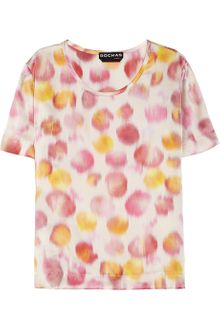 Rochas Printed Silk-satin Top - Lyst