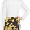 Versace EyeletDetailed Quilted Leather Biker Jacket in White - Lyst