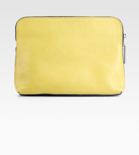 3.1 Phillip Lim Minute Cosmetic Zip Bag in Yellow (black) - Lyst