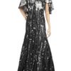 Alexander Mcqueen Printed Silk Gown in Black - Lyst