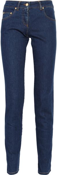 Alexander Mcqueen Midrise Skinny Jeans in Blue - Lyst