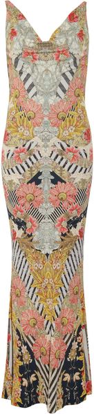 Alexander McQueen Printed Crepe-jersey Maxi Dress - Lyst