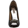Badgley Mischka Womens Lissa Open Toe Pump in Black (black satin) - Lyst