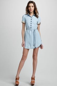 Burberry Brit Belted Denim Dress - Lyst