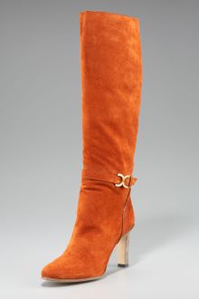 Chloé Marcie-buckle suede boot - Lyst