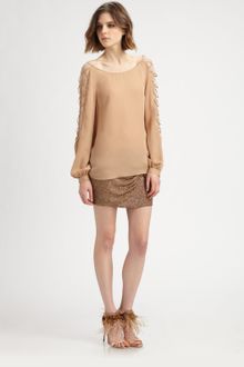 Haute Hippie Knot Front Mini Skirt - Lyst
