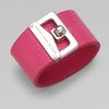 Marc By Marc Jacobs Turnlock Leather Cuff Bracelet in Pink - Lyst