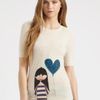 Marc By Marc Jacobs Miss Marc Heart Afloat Tee in Beige (orchid) - Lyst