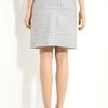 Marc Jacobs Gingham Print Leather Skirt in Gray (grey ivory) - Lyst