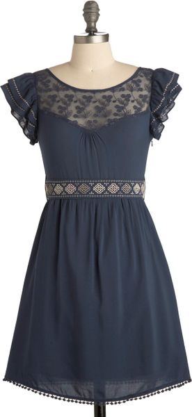 Modcloth Indie Darling Dress in Blue (azure) - Lyst