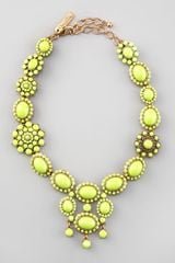 Oscar de la Renta Chartreuse Resin Necklace