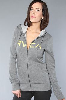 RVCA The Big Rvca Zip Hoody in Athletic Heather Gray - Lyst