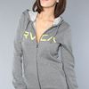 Rvca The Big Rvca Zip Hoody in Athletic Heather Gray in Gray - Lyst