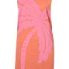 Topshop Puff Print Palm Tree Tunic in Orange (orange sorbe) - Lyst