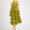 Yigal Azrouel Printed Silk Dress in Yellow (beige) - Lyst