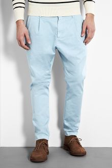 D&G Sky Blue Pleat Drop Carrot Chinos - Lyst