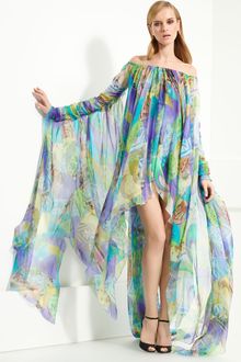 Emilio Pucci Patchwork Print Chiffon Gown - Lyst